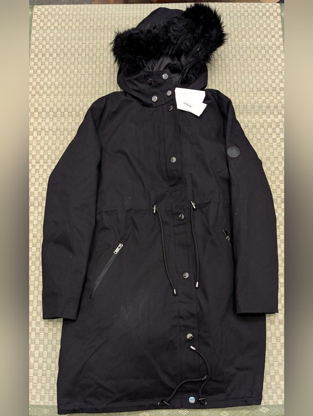 NWT Seraphine Zorah Down Lined Parka Black Women's Size 4